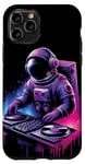 Coque pour iPhone 11 Pro Astronaute Outer DJ Electronic Beats of House Funny Space