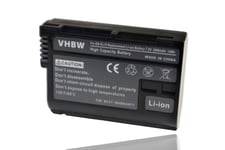 Batterie vhbw 2000mAh (7.4V) pour appareil photo Nikon 1 V1, Coolpix D7000, D800, D800E, Digital SLR D800, MB-D12 comme EN-EL15.