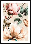 Plakat Delicate Blossom II, sort ramme, 30x40 cm