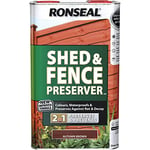 Ronseal RSLSFAB5L 5 Litre Shed and Fence Preserver - Autumn Brown