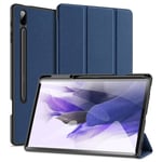Samsung Tab S8 Plus - DUX DUCIS Domo Series Tri-Fold Smart cover - Blå
