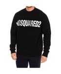 Dsquared2 Mens long-sleeved crew-neck sweatshirt S71GU0432-S25042 - Black - Size X-Large