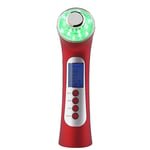 Home use Anti Cellulite Massager Mini Cosmetic Instrument Introducing Nutrients Deep Clean High Frequency Massager for Face Ipl Rejuvenation USB Red