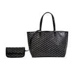 Dam Tote Bag Mode Resväska Casual Axelväska Handväska Stor & Medium Ny Svart Black L