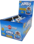 40 stk Zed Jumbo Pop Blue Raspberry - Jawbreaker Kjærlighet på Pinne med Tyggiskjerne - Hel Eske 1,4 kg