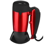 Mini sèche-cheveux pliable portable à trois vitesses - Sèche-cheveux domestique à séchage rapide - rouge - Prise EU 220-240V