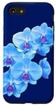 Coque pour iPhone SE (2020) / 7 / 8 Magnifique orchidée phalaenopsis bleue en forme de mania
