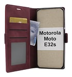 Lyx Standcase Wallet Motorola Moto E32s (Vinröd)