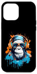 iPhone 13 Pro Max Groovy Ape DJ: Monkey Beats Headphones Case