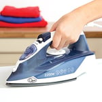 Quest 34140 Professional Steam Iron / Variable Temperature / 40 Second Rapid Heating / Non-Stick Soleplate and Self Clean Function / 2200 W / Blue Colour