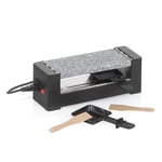 kela Mini Raclette avec plateau en granit, Raclette 2 personnes TOMÜL, acier à revêtement antiadhésif, pierre chaude, 400 watts, Raclette 1 personne