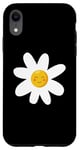 Coque pour iPhone XR Marguerite souriante jaune et blanche charmante fleur de marguerite