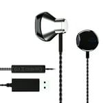 USB Earphones with High Sensitivity Mic, Lozil 2.5M Long Cable Earphones, Light Weight Headphones Wired, Gaming earbuds, Earphones with Sound Card(Black)
