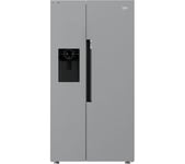 BEKO ASP352VPX American-Style Fridge Freezer - Black Steel, Black,Silver/Grey