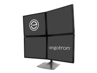Ergotron DS100 Quad-Monitor Desk Stand - Ställ - för 4 LCD-bildskärmar - aluminium, stål - svart - skärmstorlek: upp till 24 tum - skrivbord