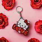 Hello Kitty nyckelring kedja blixtlås hängare Röd M
