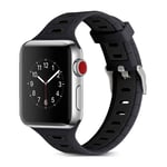 Apple Watch Silikonarmband/rem 41/40/38mm Series 8/7/6/5/4/3/2/1/SE - Svart