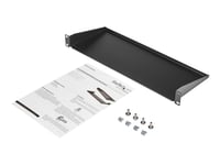 Startech.Com 1U Server Rack Cabinet Shelf, 7In Deep Fixed Cantilever Tray, Rackmount Shelf For 19" Av/Data/Network Equipment Enclosure With Cage Nuts & Screws, 33Lbs Weight Capacity - 1U Rack Shelf 7" Deep (Cabshelf1u) - Hylla För Rack - Svart - 1U