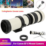420-800mm F/8.3-16 Full Manual Focusing Telescope Zoom Lens for Canon EF-S Mount