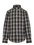Plaid Brushed Cotton Oxford Shirt Tops Shirts Long-sleeved Shirts Multi/patterned Ralph Lauren Kids