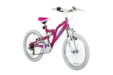 Flite Sonic Kids Bike, Safe & Elegant Girls Bike, Classic Bicycle + Adjustable Handlebar & Saddle, Cute Bikes For Girls, 6 Gear System, Padded Saddle & Bell, Girls Bike With Safety Features, 7-9yrs