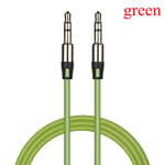 3.5mm Audio Cable Male To Car Aux Green