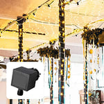 hellum 565362 Filet lumineux extérieur blanc chaud 200 LED blanc chaud 3 x 3 m pour balcon, maison, pavillon de jardin, fête, Noël, mariage, convient pour l'intérieur et l'extérieur