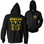 Hybris Cobra Kai Kickback Zipped Hoodie (Black,XL)