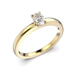 Festive Selena oval enstens diamantring gult guld 0,30 ct 683-030-KK