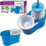 NEW 360 SPINNING ROTATING 2 MICROFIBRE CLEANING HEADS SPIN MOP WITH BUCKET HOME