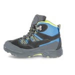 Trespass Unisex Kids Cumberbatch High Rise Hiking Boots, Blue Cobalt Kiwi, 10 UK Child