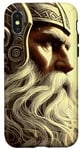 Coque pour iPhone X/XS Majestic Warrior Barbe avec casque nordique vintage Viking