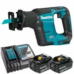 Makita DJR188 18V Brushless Reciprocating Saw With 2 x 6Ah Batteries & Charger