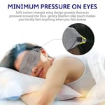 Sleep Mask Eye Eyeshade Cover Shade Patch Portable Blindfol Gray