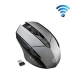 Inphic PM6 6 Keys 1000/1200/1600 DPI Home Gaming Wireless Mechanical Mouse, Colour: Gray Wireless Charging Silent Version