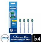 Oral-B Pro Precision Clean Electric Toothbrush Refill Replacement Heads, 4 Pack