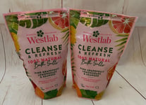 2x Westlab Cleanse & Refresh Bath Salts Pink Grapefruit Lemongrass 1kg