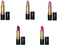 Revlon 5 Piece Super Lustrous Lipstick Gift Set (Pack of 5), Multicolor 