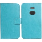 Lankashi PU Flip Leather Case For Doro PhoneEasy 508 1.8" Wallet Folder Folio Cover Skin Protection Protector Shell Book-Style (Blue)