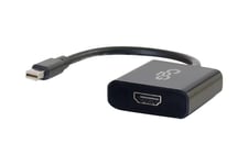 C2G Mini DisplayPort to HDMI Active Adapter Converter 4K UHD - Black - videokort - DisplayPort / HDMI