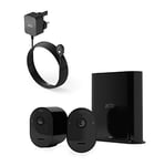 Arlo Pro3 Smart Home Security Camera CCTV system and Outdoor Cable, 2 Camera kit, black