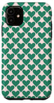 Coque pour iPhone 11 Vert Rockabilly Mod Sweet Hearts