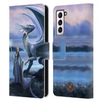 Head Case Designs Officially Licensed Anne Stokes New Horizons Dragon Friendship Leather Book Wallet Case Cover Compatible With Samsung Galaxy S21 5G