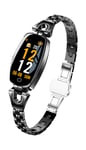 GBY Suitable for ladies' smart watches, fitness trackers, smart watches IP67 waterproof Bluetooth pedometer, wrist strap with sleep monitor, suitable for Android and IOS smartphones-black