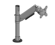 Stativ med vertikalt justerbar arm och VESA-fäste, 75×75 eller 100×100 mm, 400 mm högt, SpacePole