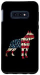 Coque pour Galaxy S10e Boston Terrier Dog American Flag 4th of July