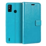 Tecno Spark 6 Go Wallet Case, Premium PU Leather Magnetic Flip Case Cover with Card Holder and Kickstand for Tecno Spark 6 Go