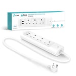 TP-Link Kasa WiFi Power Strip 3 outlets with 2 USB Ports, equipped with ETL certified surge protection shields, control from anywhere, voice control, no hub required (KP303)