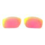 Walleva Fire Red Polarized Replacement Lenses For Oakley Straightlink Sunglasses