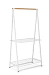 Brabantia - Linn Clothes Rack - Multi-functional Hanging space - Airing or Drying Shelves - Hangs up to 28 Items - Stable Space Saver - Non-slip Base - Free Standing - Easy to Assemble - White - Large